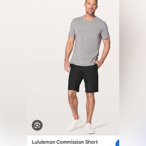 NWT Lululemon Commission Shorts Mens Relaxed 11” Black Size 33